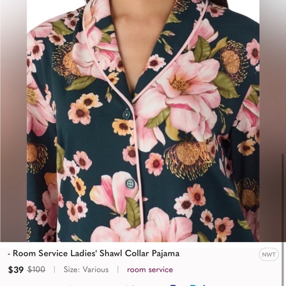 Room Service Ladies' Shawl Collar Pajamas - Picture 5 of 8